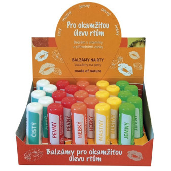 Ovocný balzám na rty BOX 25 ks mix druhy